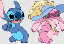 Transparent:7gydptxwfum= Stitch and Angel